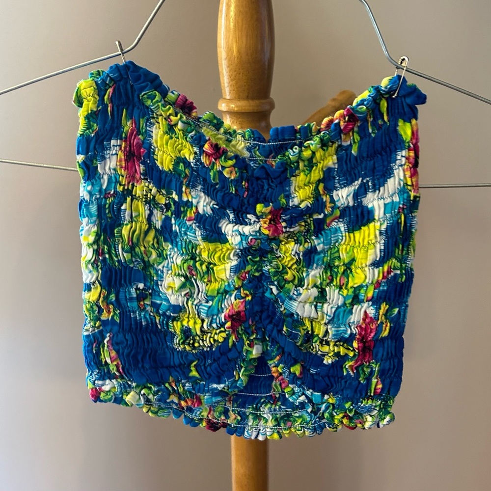 Island Planet blue tube top - size XS